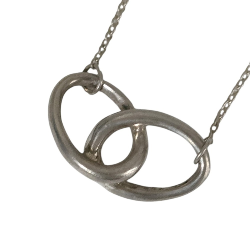 TIFFANY & Co. Tiffany Elsa Peretti Double Loop Chain Pendant Necklace, 925 St...